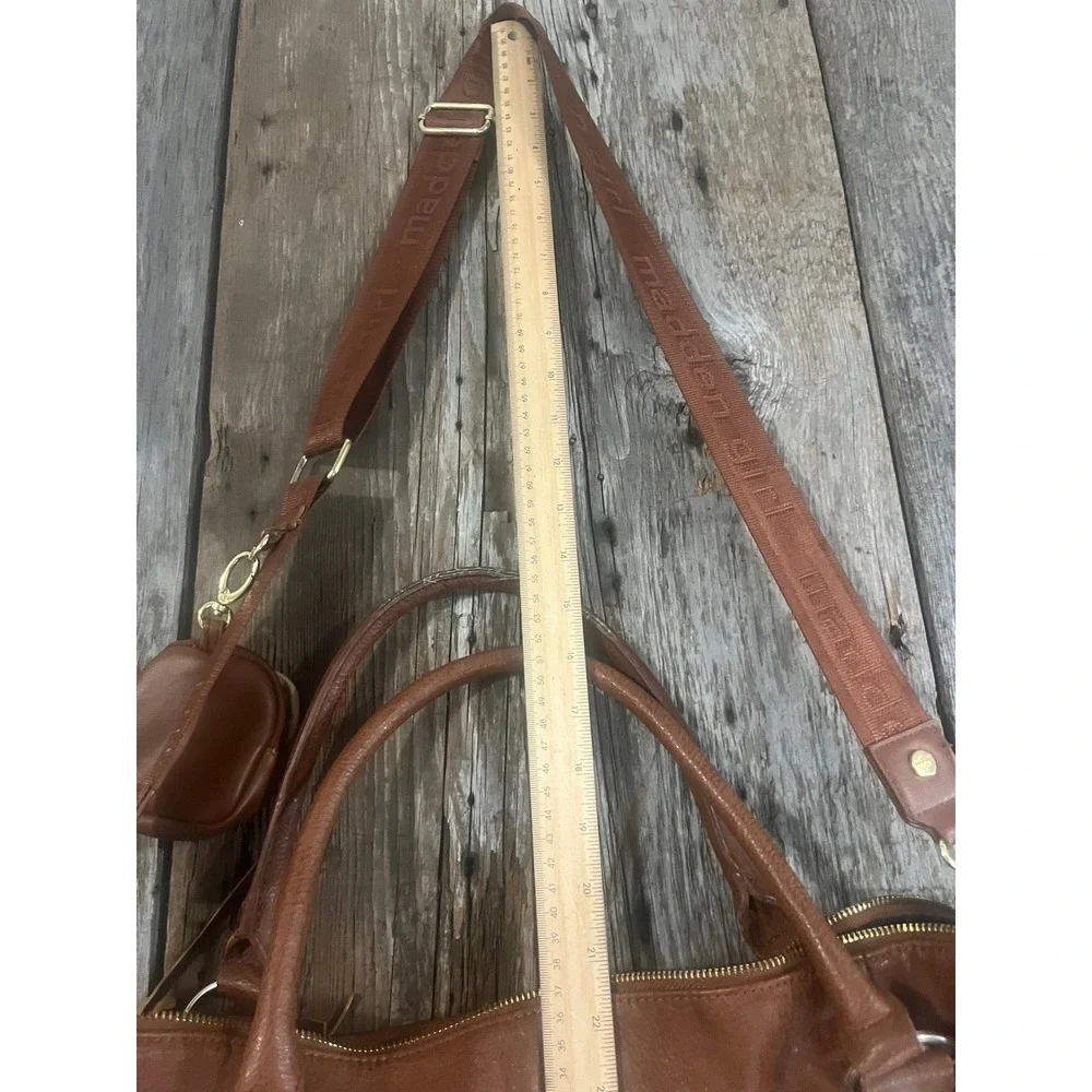 Steve Madden Brown Faux Leather Hobo Bag‎ Crossbody Tassel Cognac Large